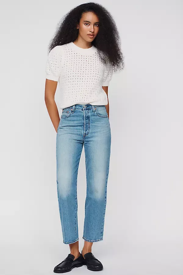 Ribcage Ankle High Rise Straight Jeans by Levi's