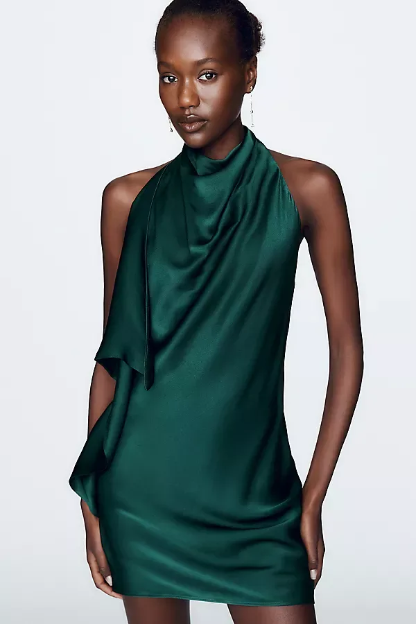 Sierra Satin Mini Dress by Bardot