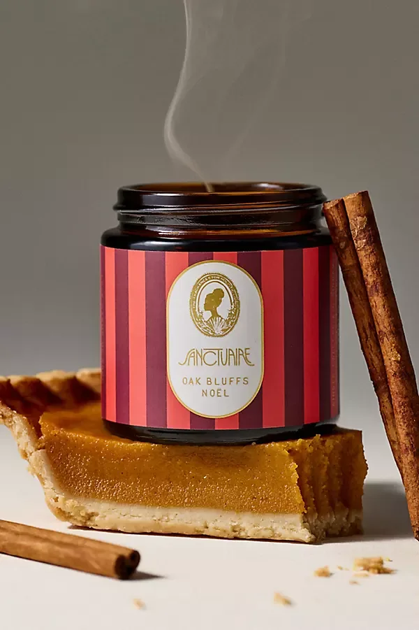 Sanctuaire Gourmand Oak Bluffs Noel Glass Candle by Anthropologie