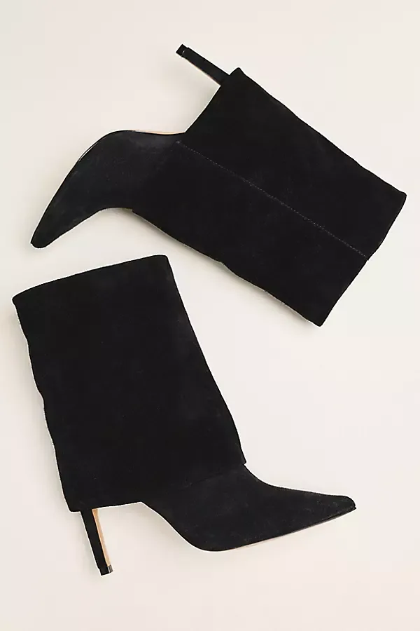 Foldover Suede Ankle Boots by Anthropologie