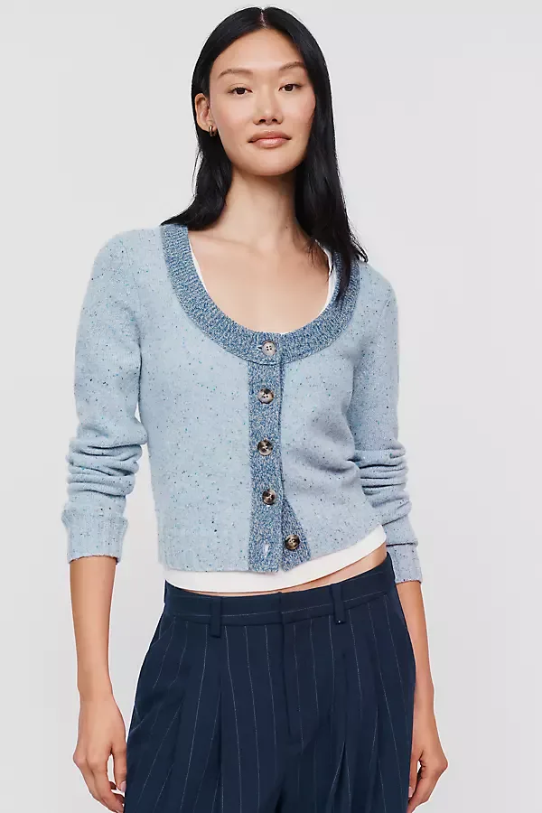 Wool-Blend Cropped Cardigan by Maeve