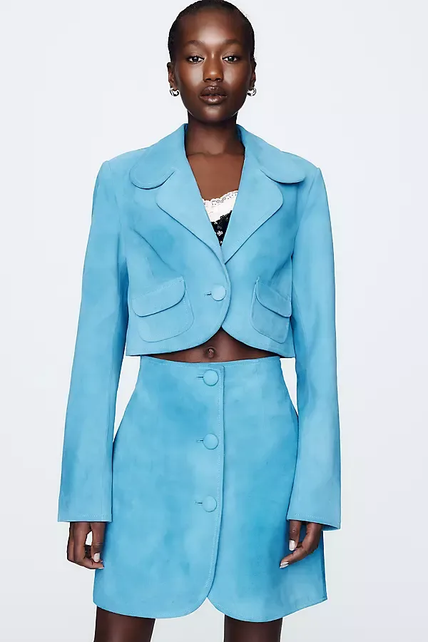 Suede Mini Skirt by Maeve