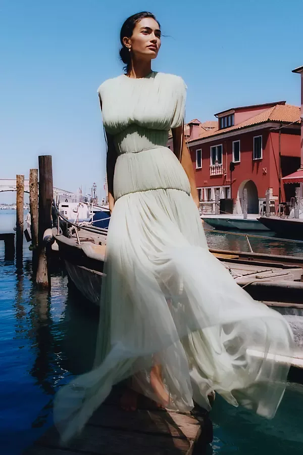 Nymera Drop-Waist Maxi Dress by De La Vali