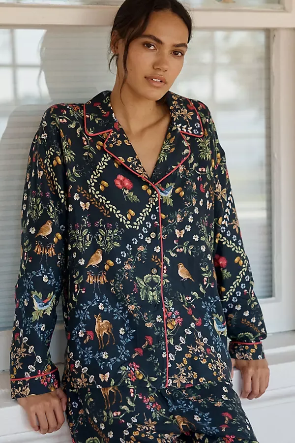 Cloud Flannel Pajama Top