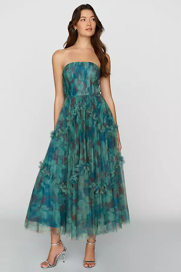 Strapless Bustier Maxi Dress by Hutch