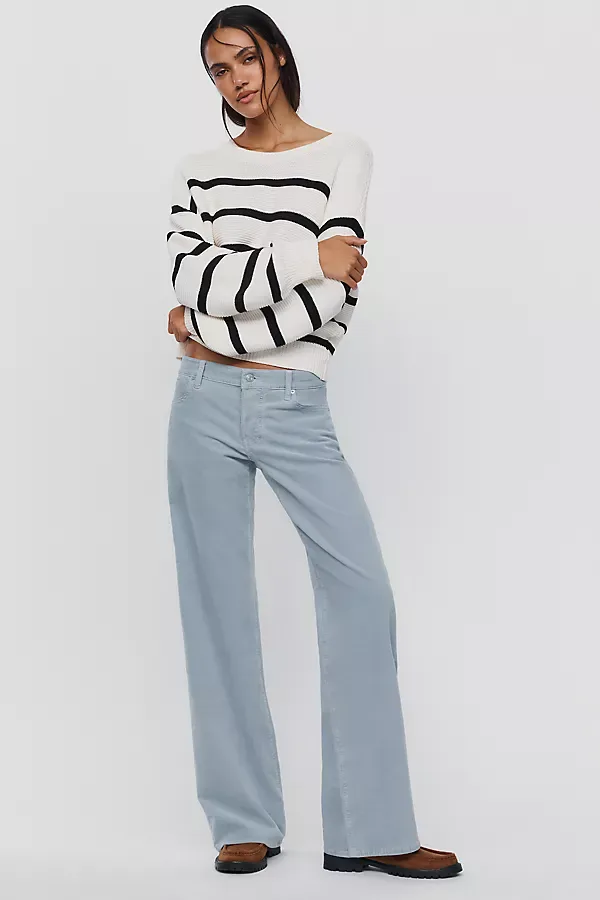 The Gray Corduroy Low-Rise Wide-Leg Jeans