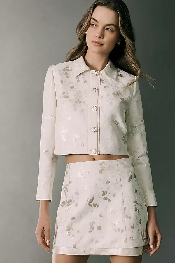 Finnian Brocade Mini Skirt by V. Chapman