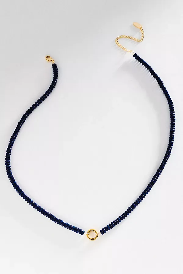 Beaded Circle Pendant Necklace by Anthropologie
