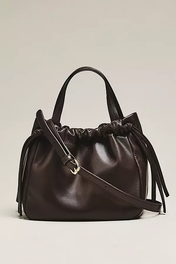 Cinched Faux Leather Crossbody Bag by Maeve