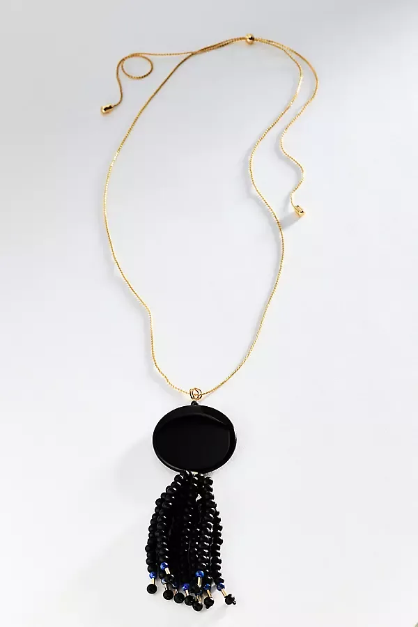 Stone Tassel Pendant Necklace by Anthropologie