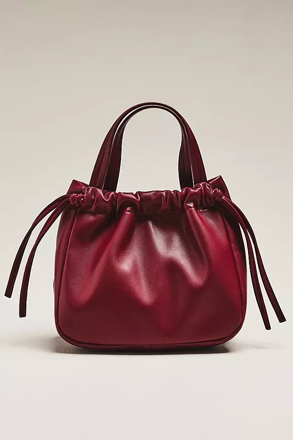 Cinched Faux Leather Crossbody Bag
