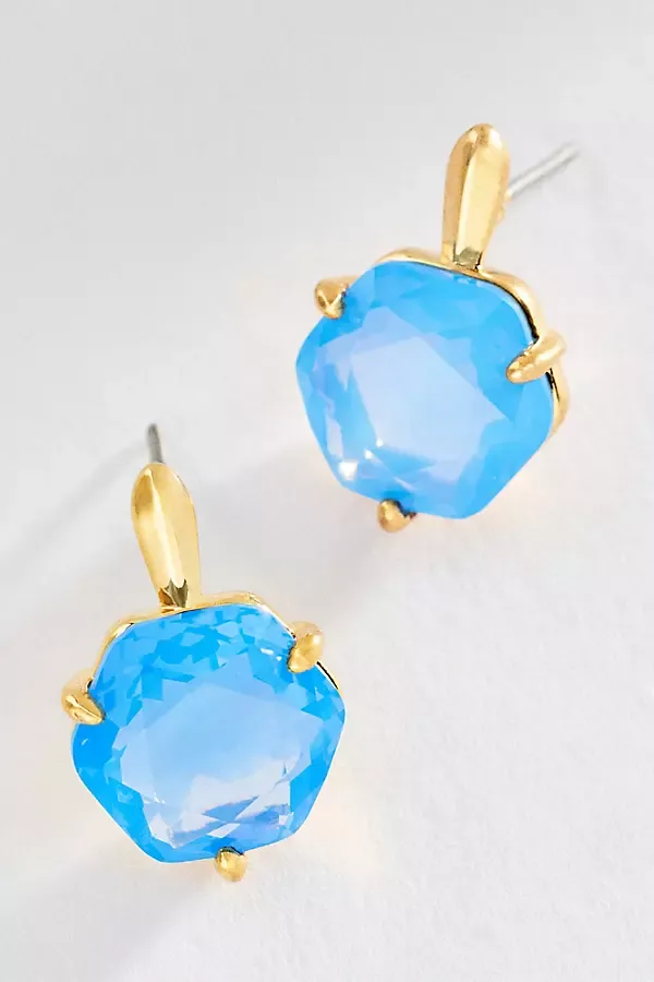 Hexagon Stone Post Earrings by Anthropologie