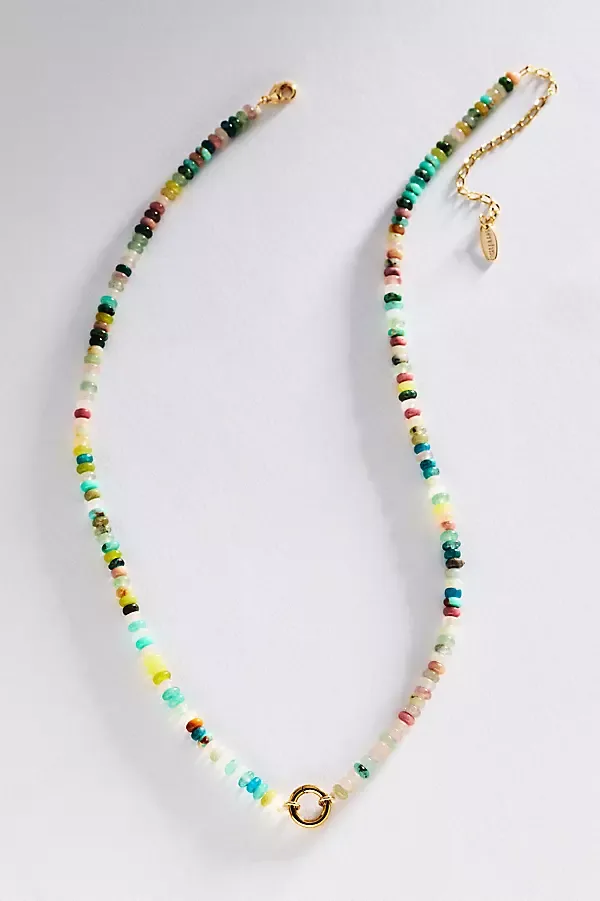 Beaded Circle Pendant Necklace