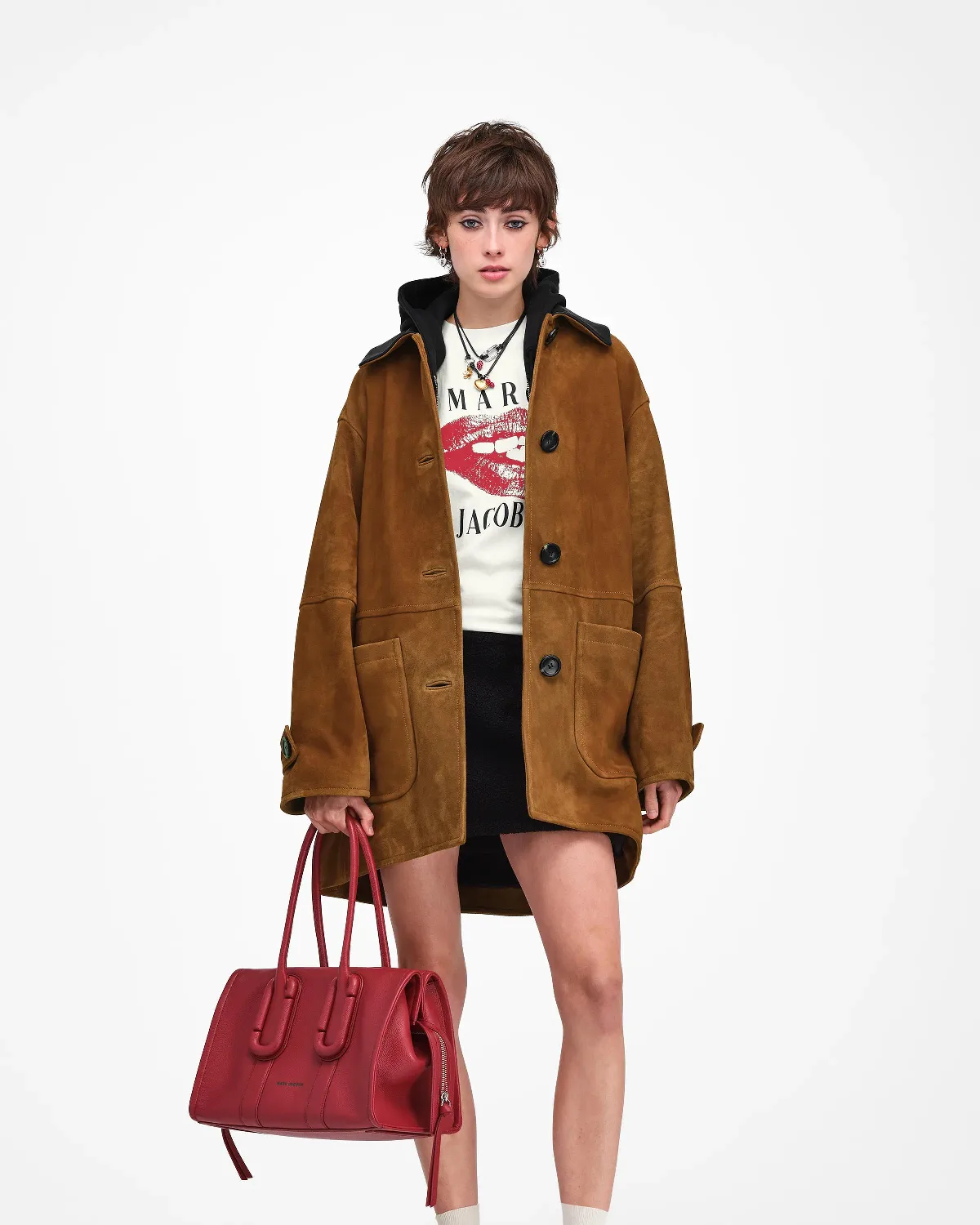 Suede Cocoon Coat by Marc Jacobs