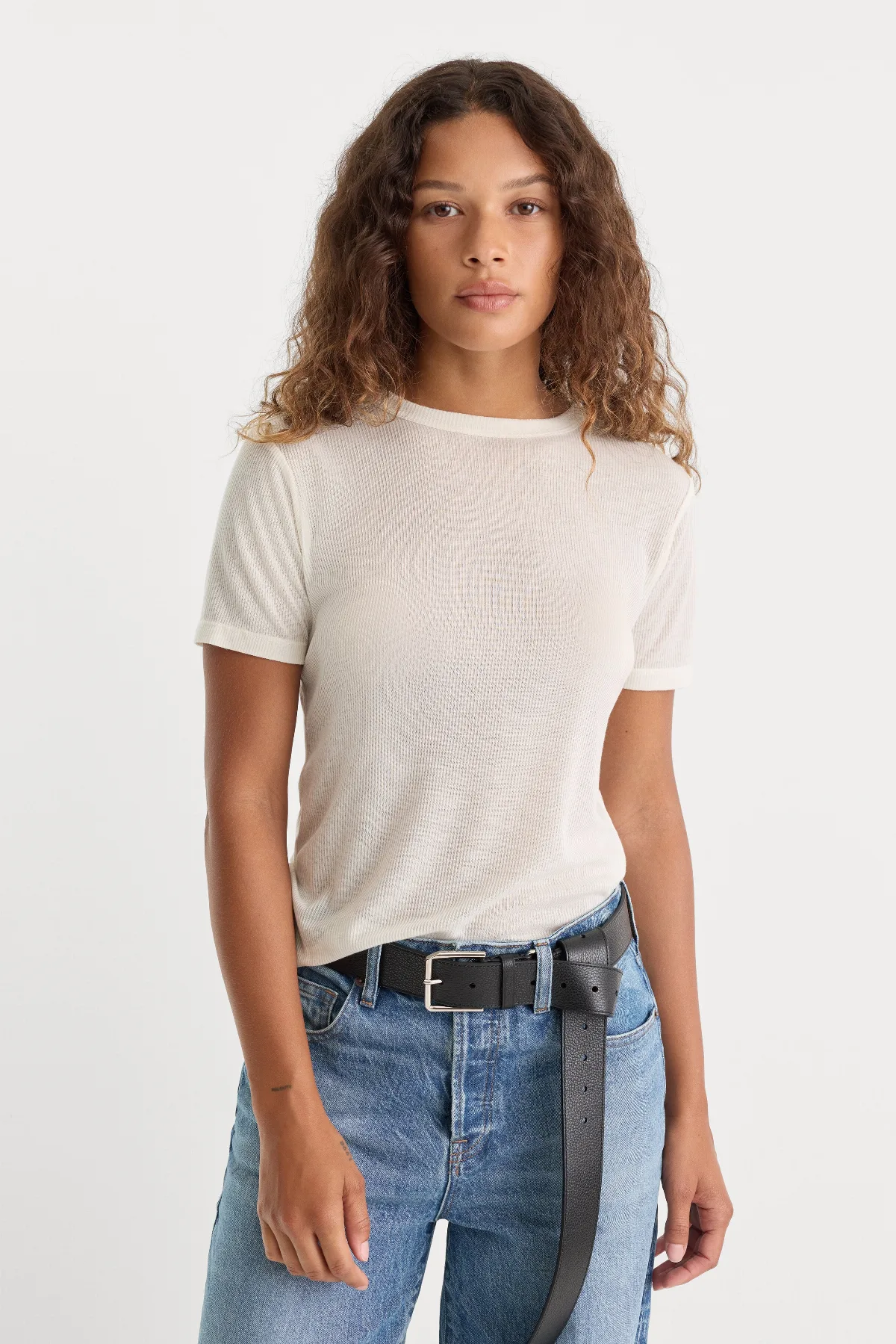 The Sheer Rib Tee by Khloé Kardashian