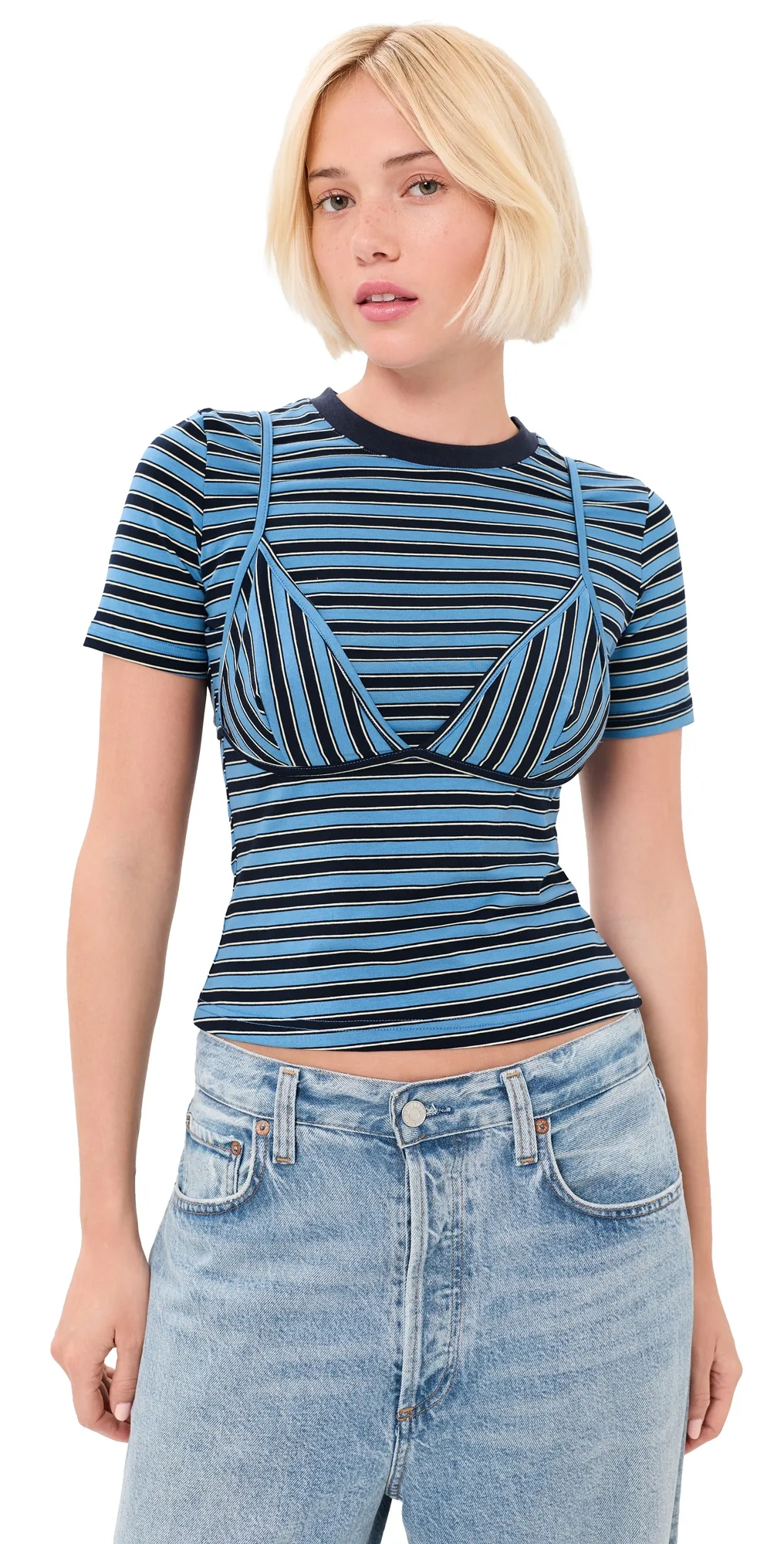Stripe Bra Baby T-Shirt by Never Fully Dressed