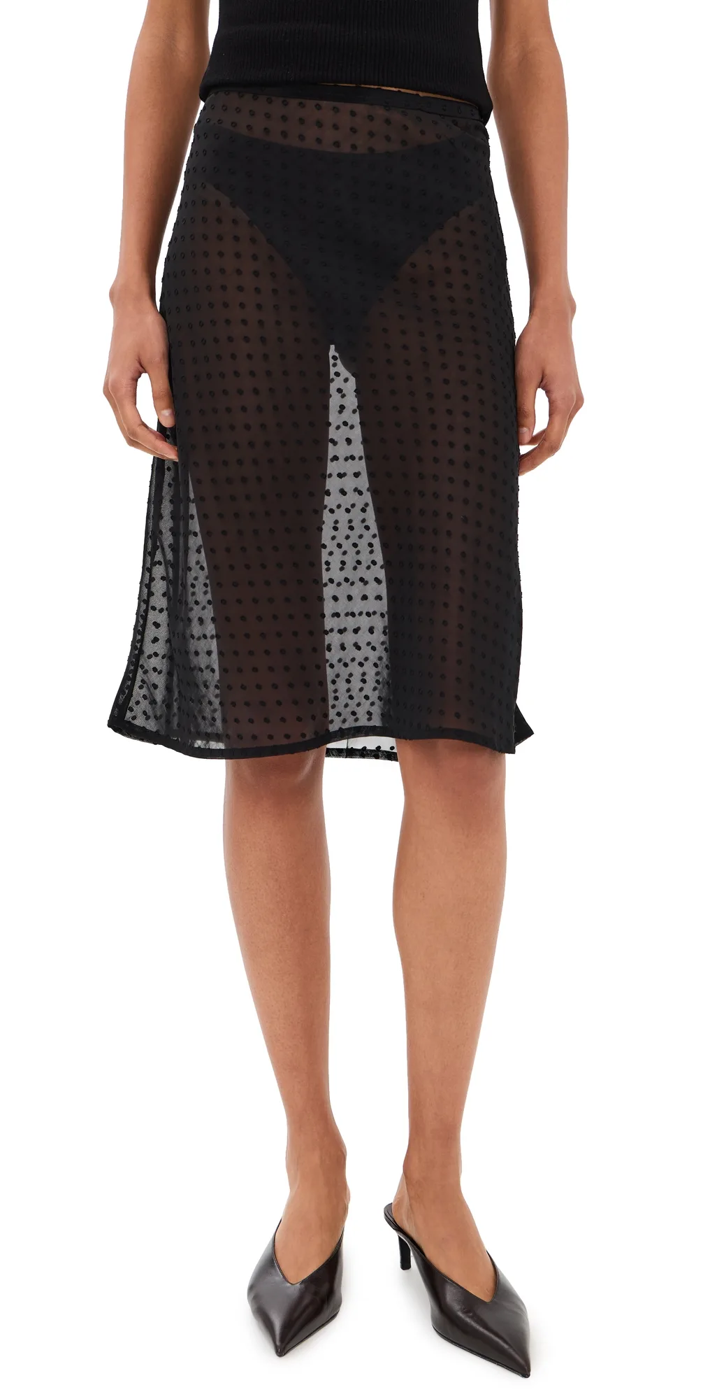 Kit Low Waist Sheer Midi Skirt by Runaway the Label