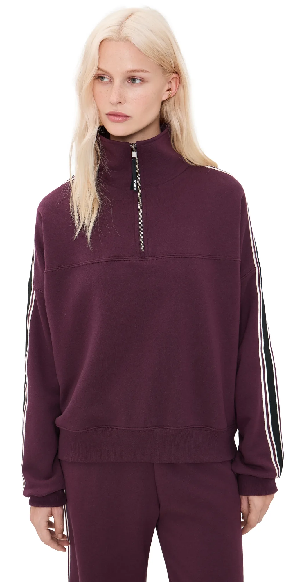Goldie French Terry Oversized Half Zip Sweatshirt by Splits59