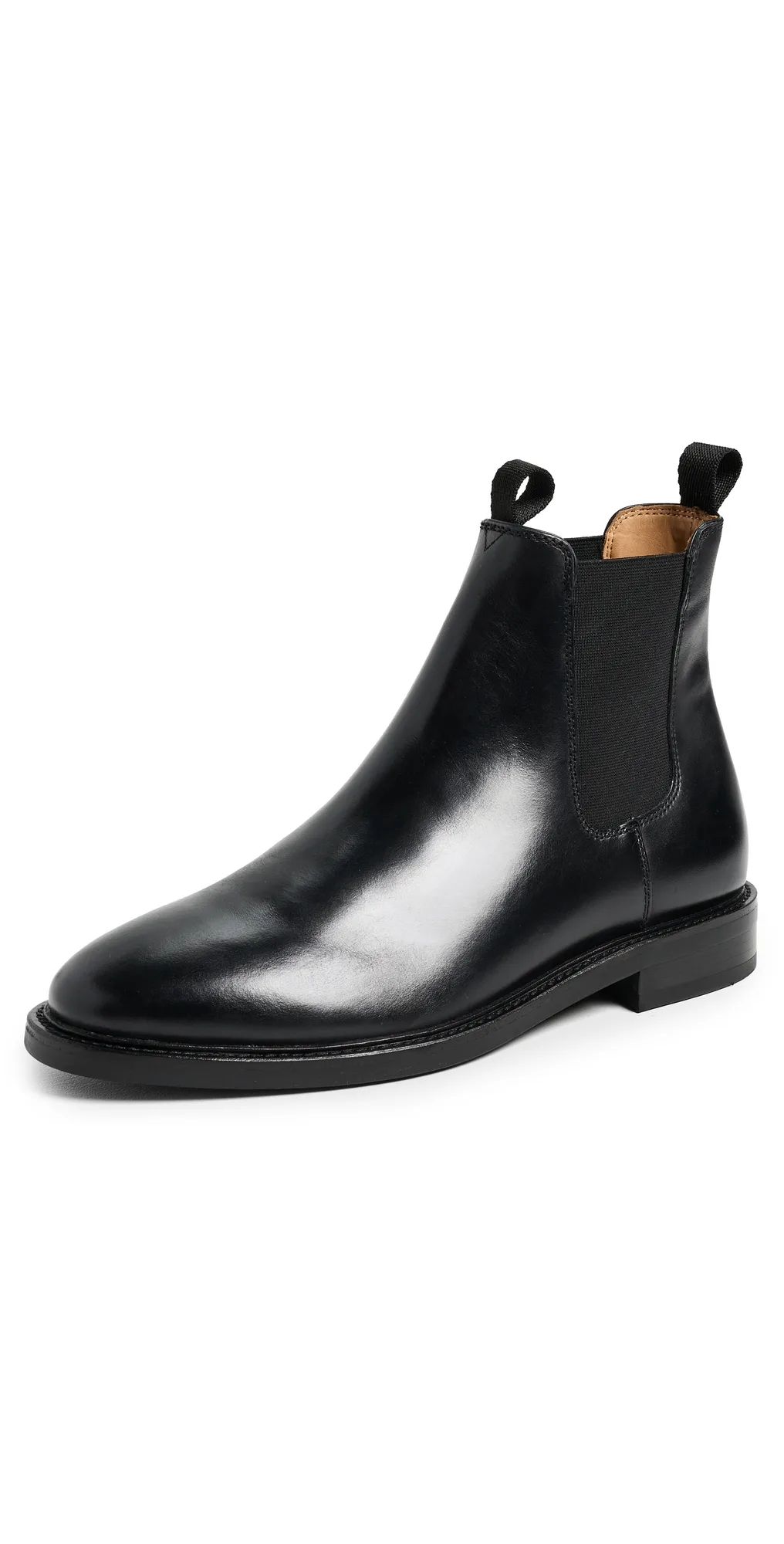 Monogram Chelsea Boots Black Leather Smooth by G.H. Bass
