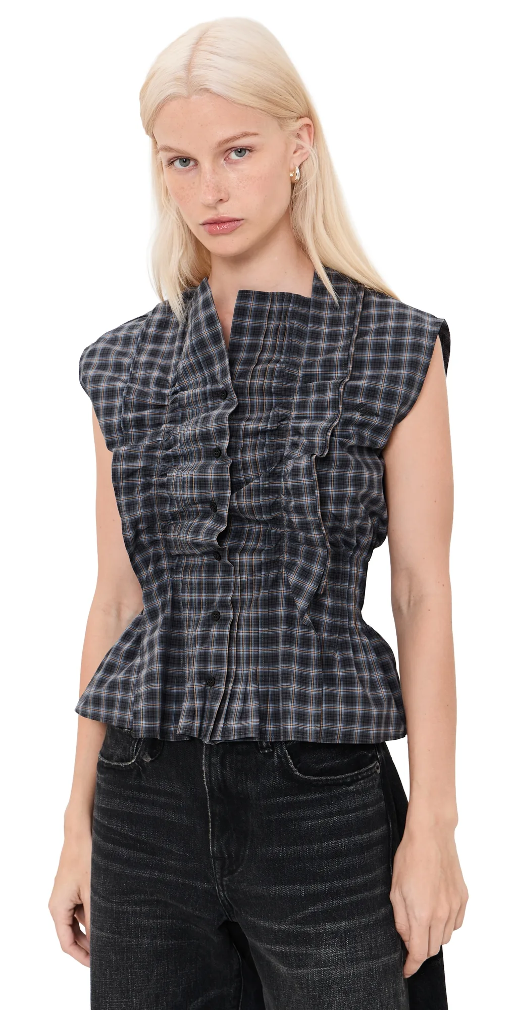Plaid Blouse by MSGM