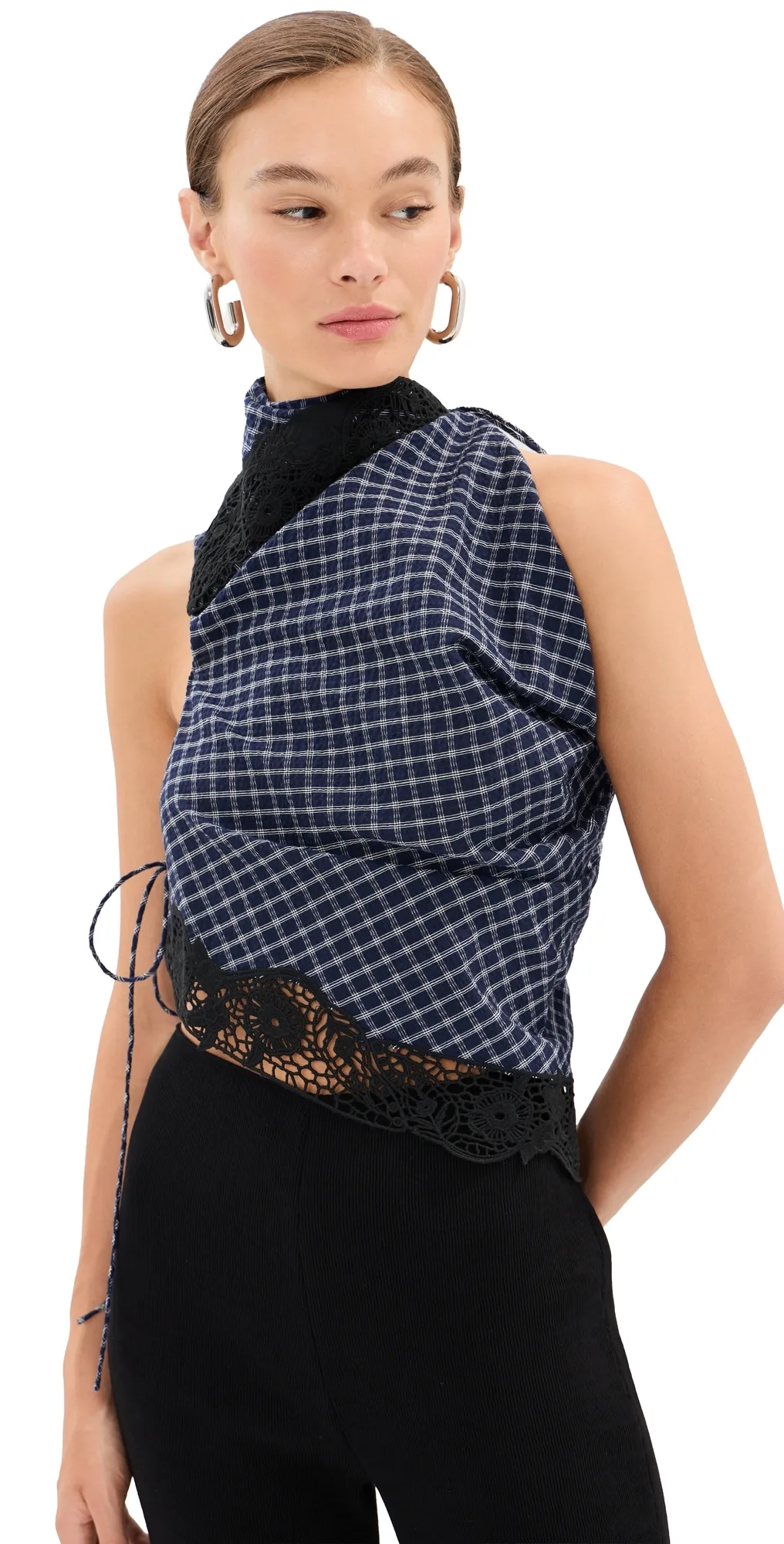 Embroidered Handkerchief Envelope Scarf Top by Christopher Esber
