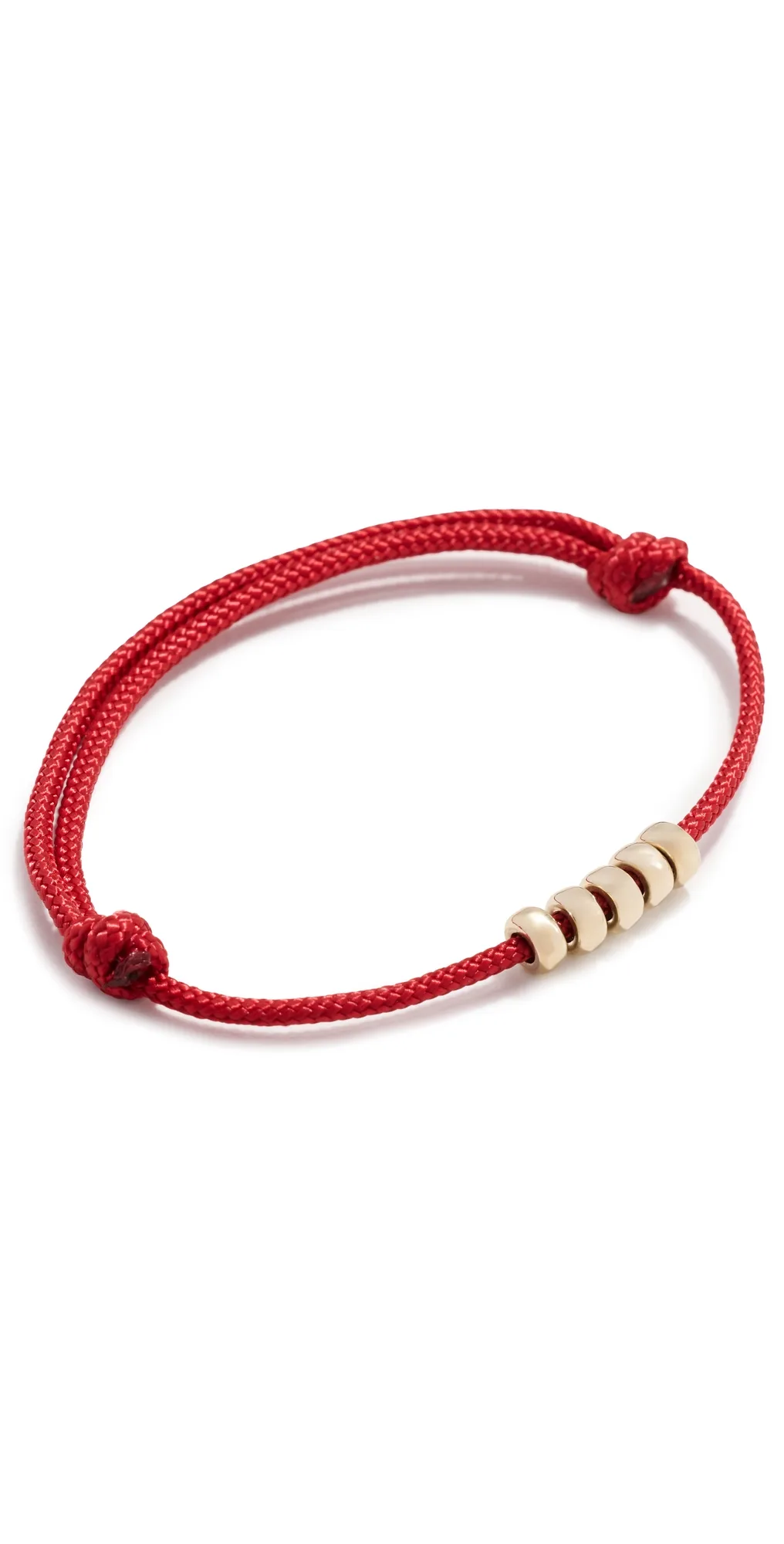 14k Gold Rondelle Bead Paracord Bracelet by Zoë Chicco