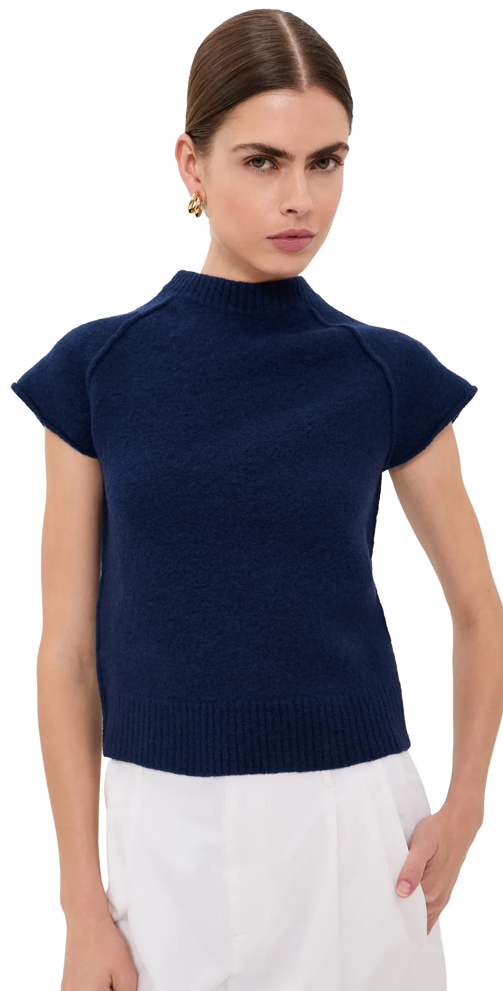 Kimono Sleeve Wool Top by Jil Sander