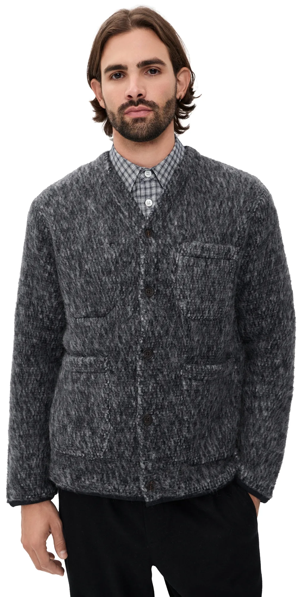 Losso Mohair Mix Cardigan by Universal Works