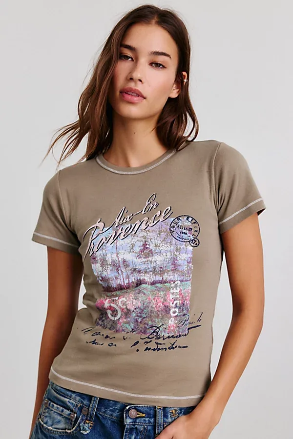 Provence Graphic Cotton Baby Tee by Urban Outfitters