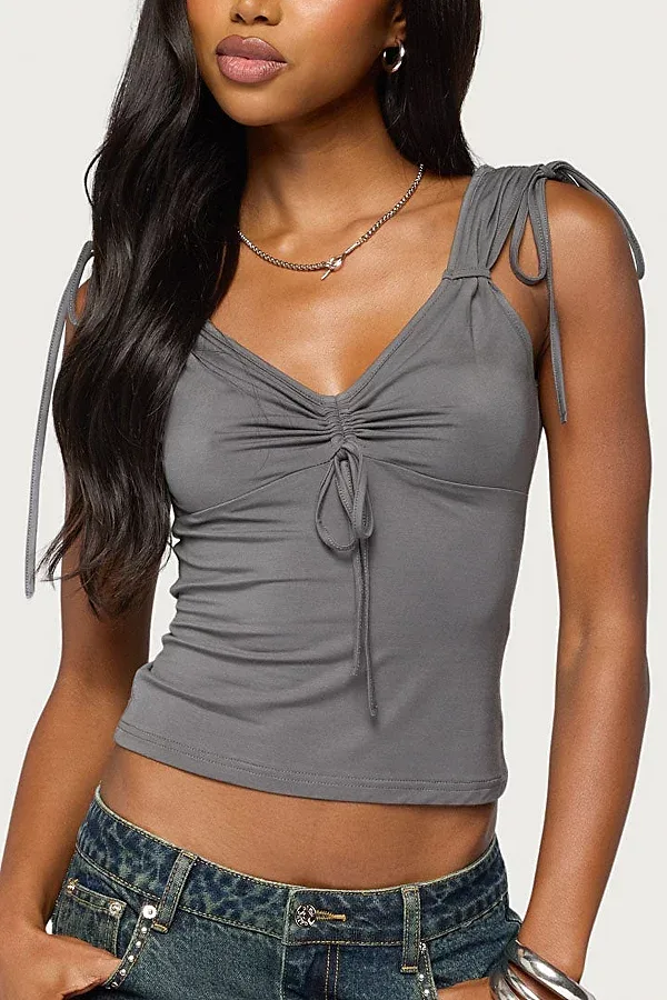 Taely Drawstring Top by Edikted