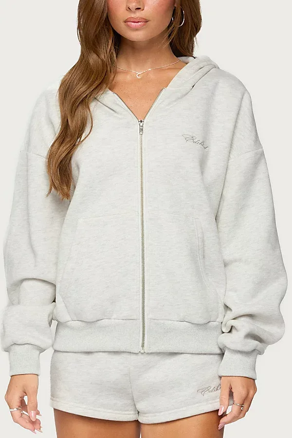 Basic Girl Zip Up Hoodie by Edikted