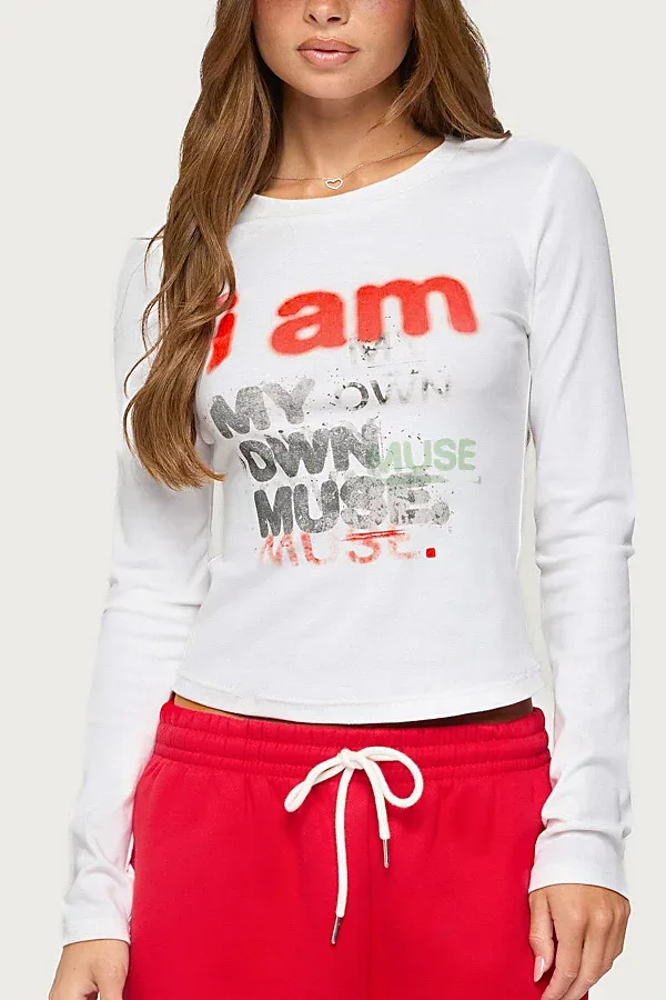 My Own Muse Long Sleeve Top by Edikted