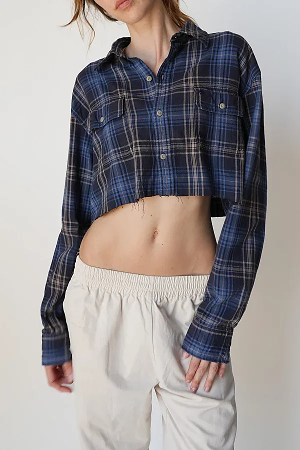 Vintage Cropped Flannel Shirt by ARC