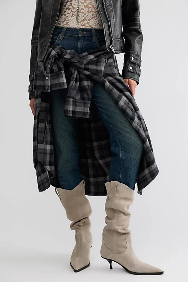 Daisy Slouchy Kitten Heel Boots by Free People