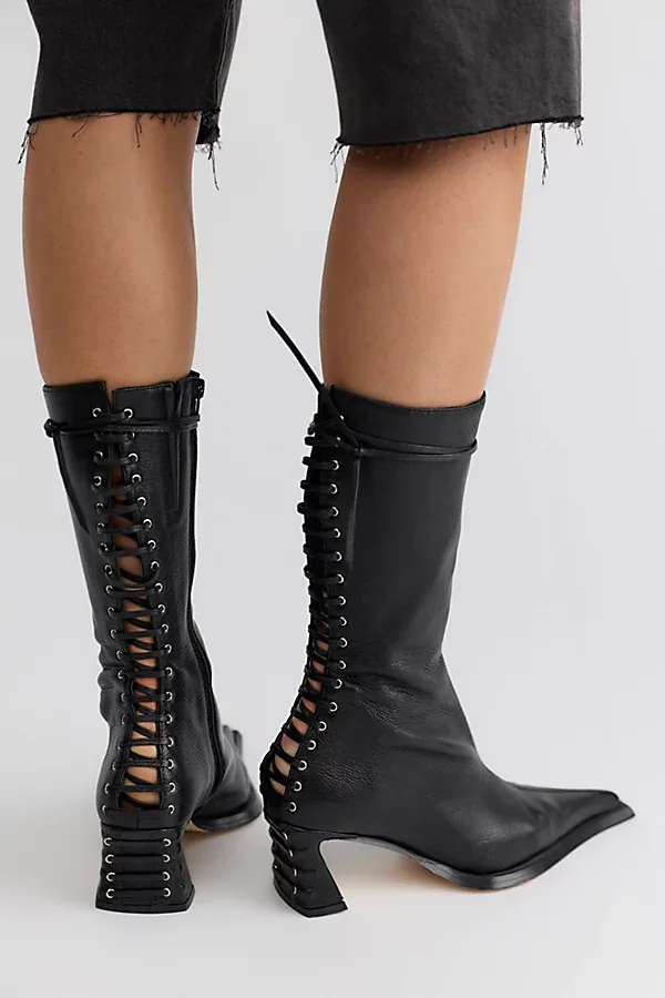 Shelley Back Lace Boots by Miista