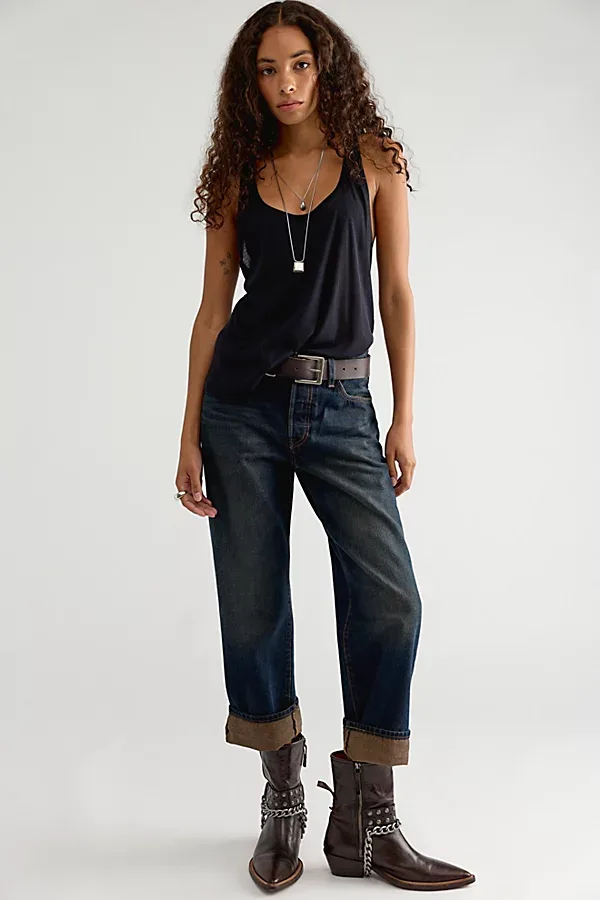 Levi's 501 90s Ankle Selvedge Jeans by Levi's