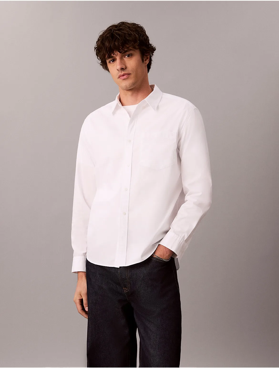 Washed Poplin Button-Down Shirt