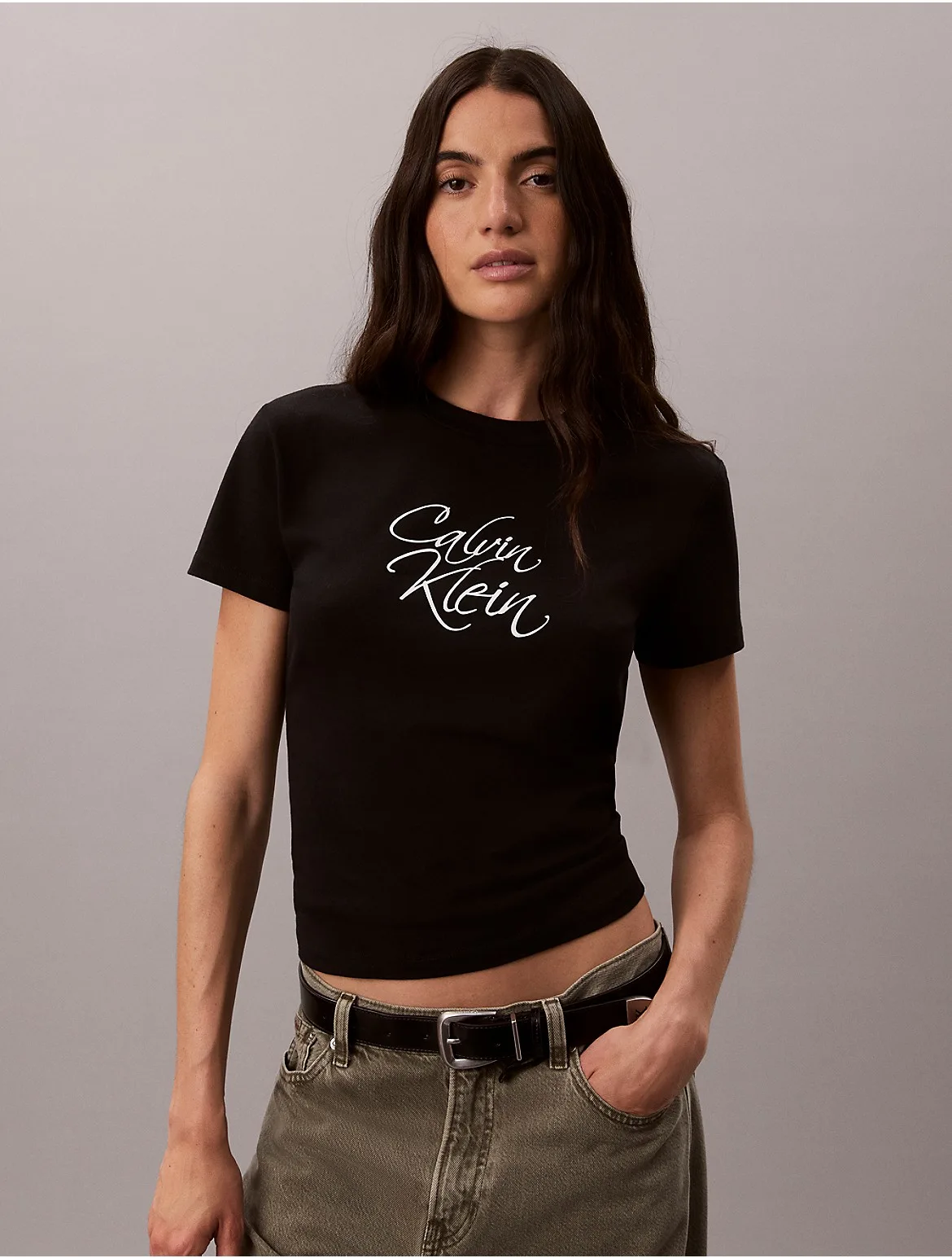 Slim Script Logo Tee by Calvin Klein