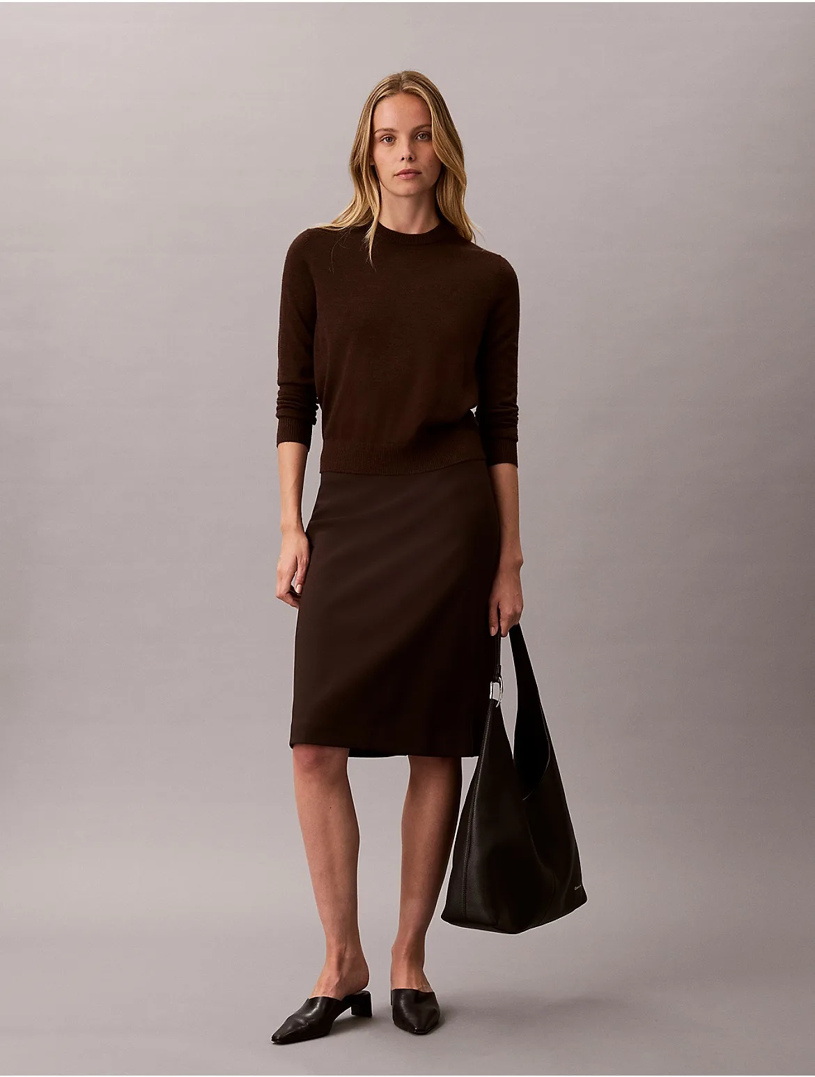Extra Fine Merino Crewneck Sweater by Calvin Klein