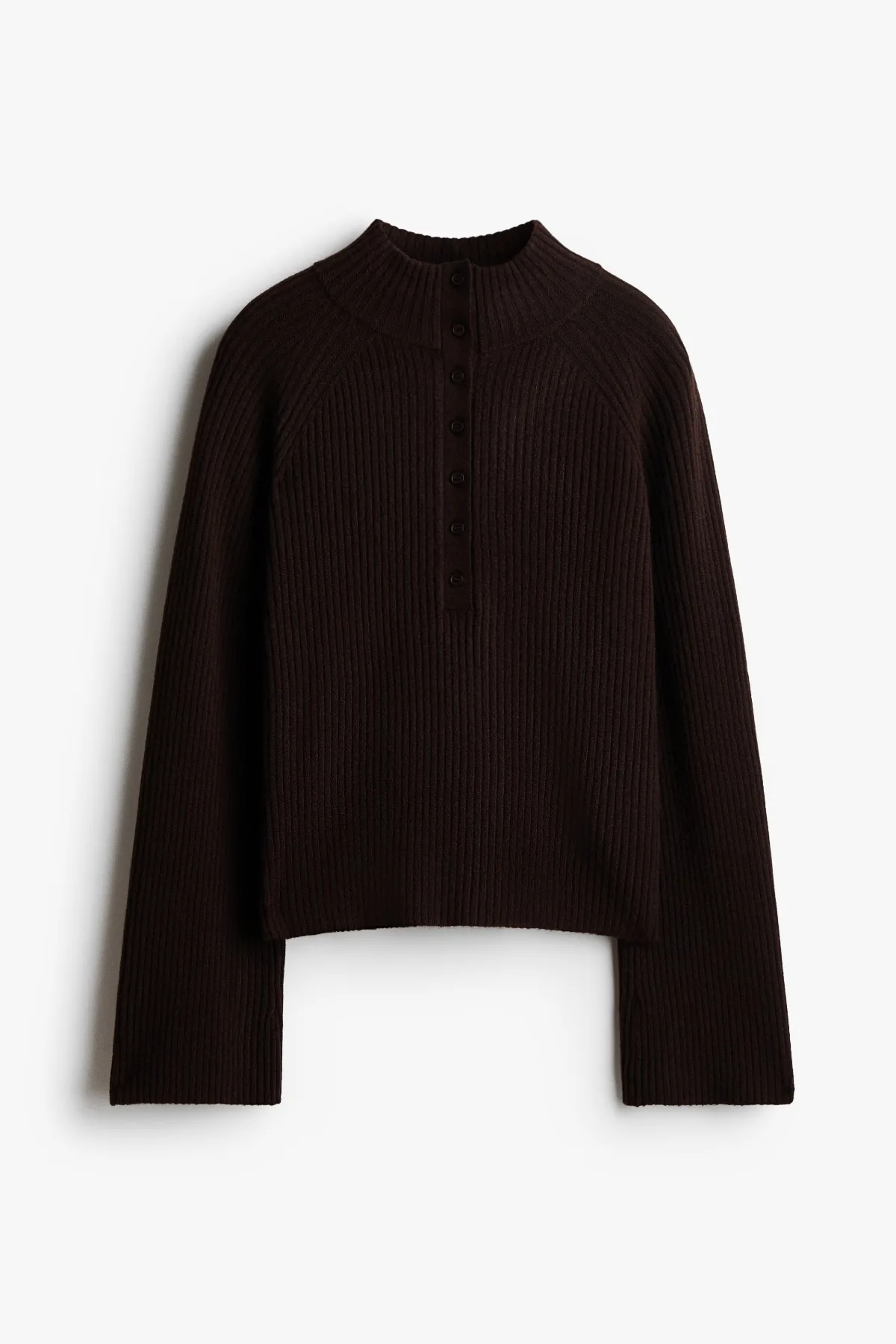 Rib-Knit Mock Turtleneck Sweater by H&M