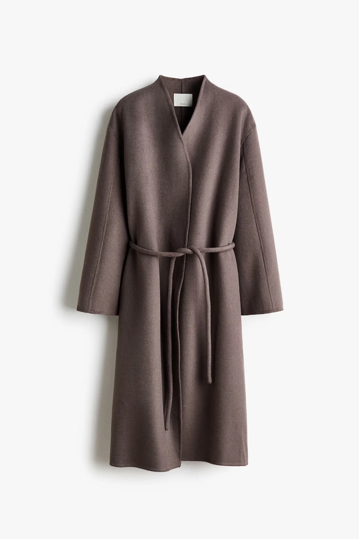 Wool-Blend Tie-Belt Coat by H&M