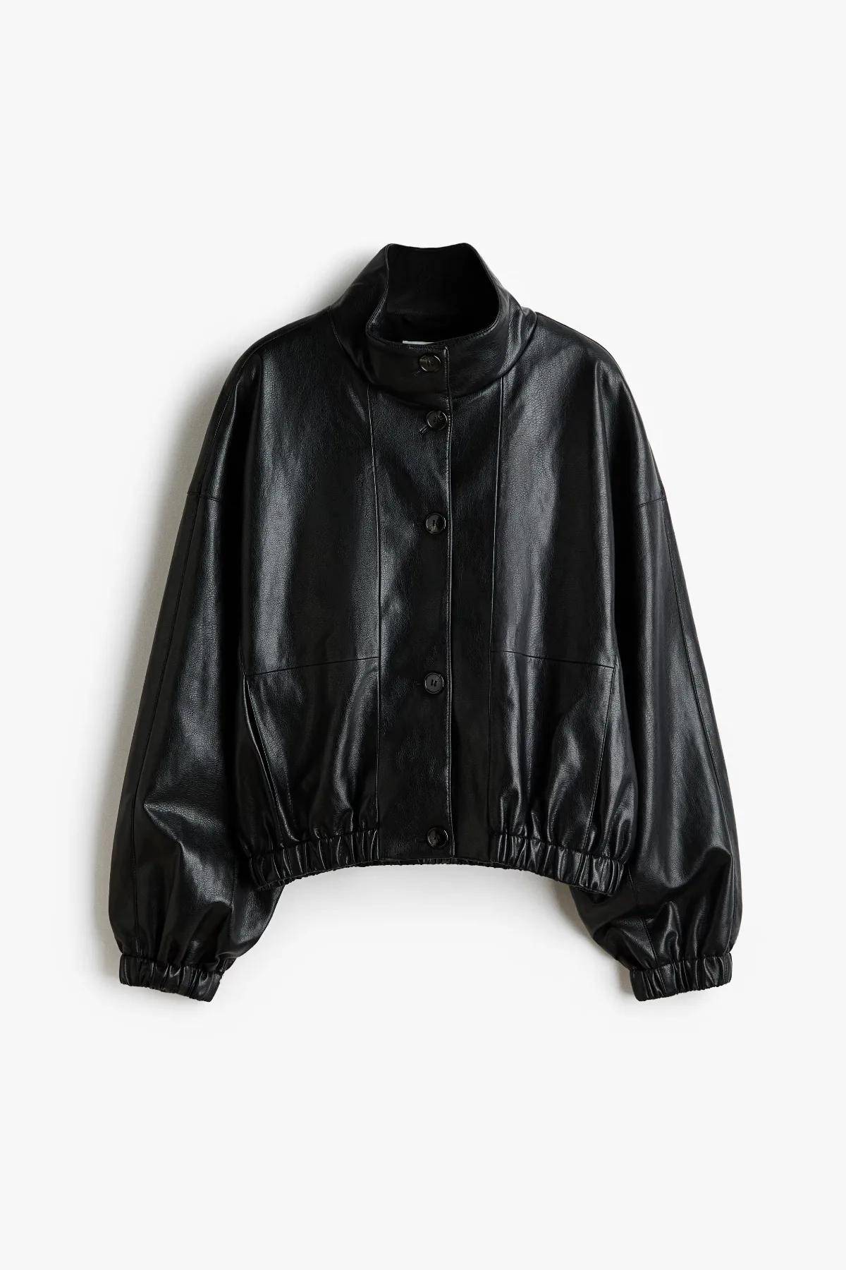 Coated Funnel-Collar Jacket