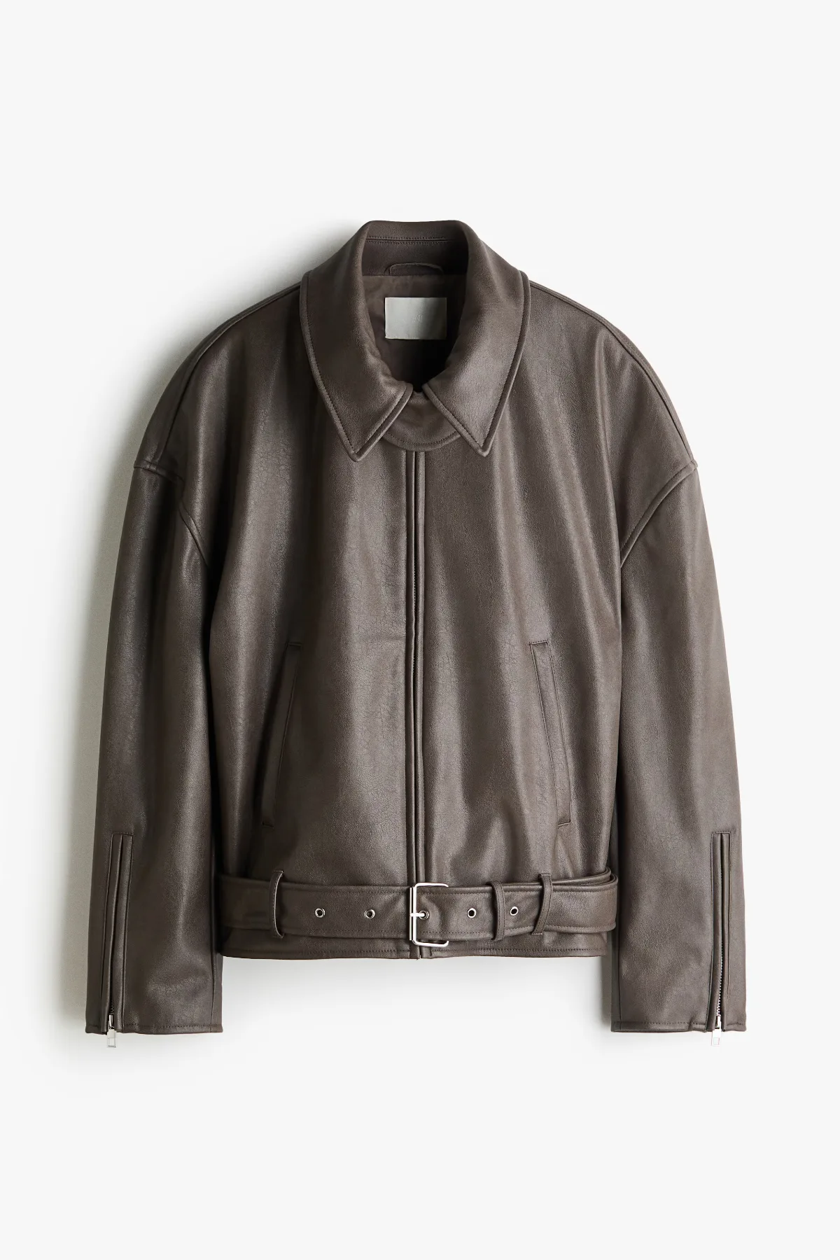 Coated Biker Jacket by H&M