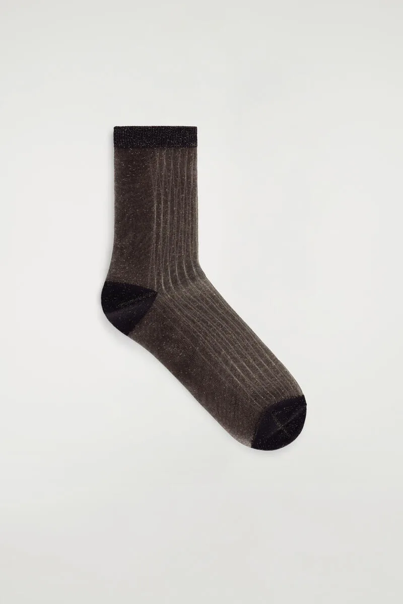 Ribbed Sheer Socks by COS