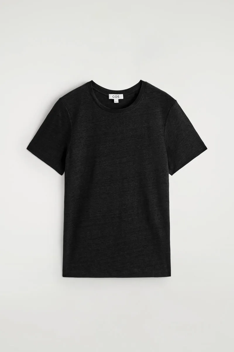 Crew-Neck Linen T-Shirt
