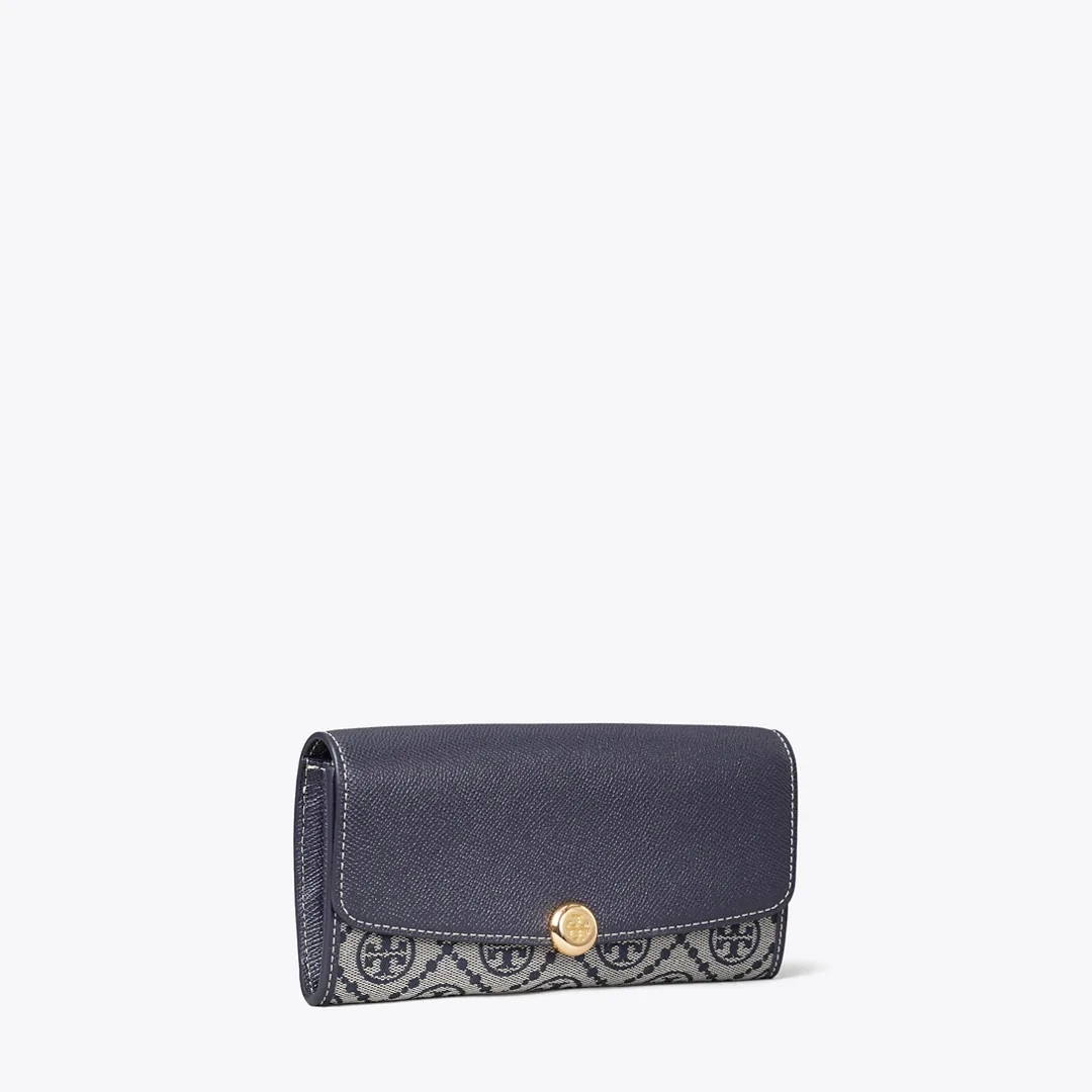 T Monogram Romy Long Flap Wallet by Tory Burch