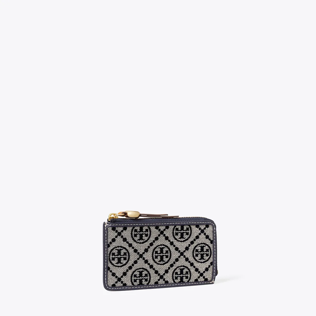 T Monogram Romy Zip Card Case by Tory Burch