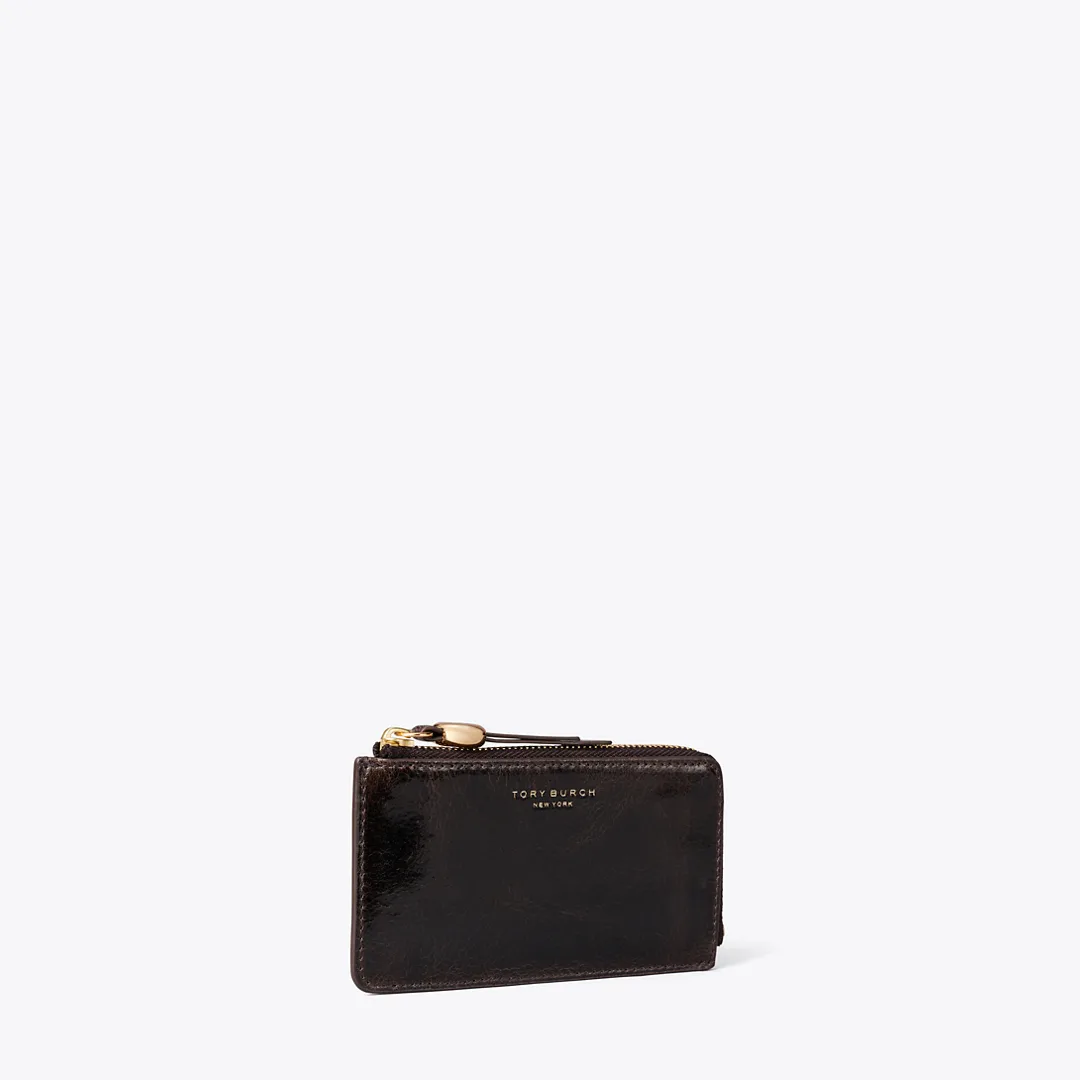 Romy Distressed Zip Card Case by Tory Burch