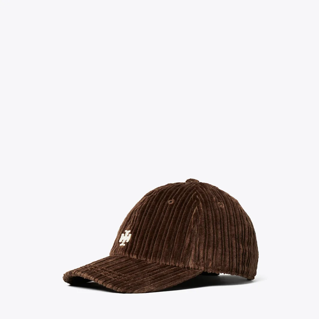 Corduroy Baseball Hat by Tory Burch