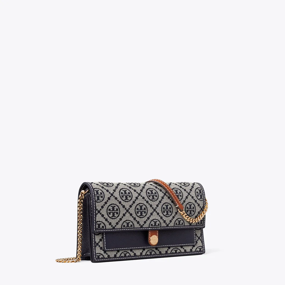 T Monogram Chain Wallet by Tory Burch